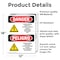 Signmission Formaldehyde Irritant Hazard Bilingual Danger Sign, Vinyl Decal, 12in W x 18in L, 2PK OS-2PACK-DS-D-1218-VS-1266 - alternate 3